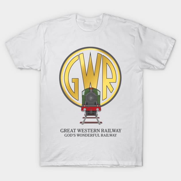 Great Western Railway - God's Wonderful Railway T-Shirt by SteveHClark